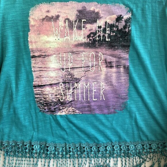TASSEL LACE WAKE ME UP FOR SUMMER TOP PLUS 1X - Picture 10 of 10